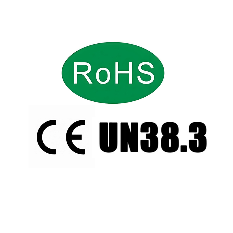 CE, RoHS, UN38.3 certified batteries