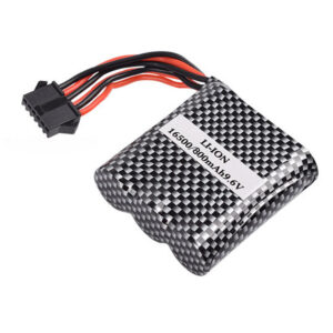 16500 SM-6P 15C 9.6V 800mAh LiFePO₄ battery pack for 9115 9116 RC car, front view showing SM-6P Reverse Plug connector