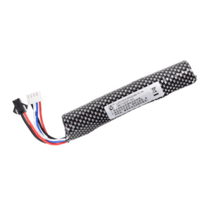 18350 2000mAh 11.1V 3S Li-ion battery for RC electric toy, front view showing cylindrical 110×18mm battery body, SM-2P discharge plug, and XH-4P balance charge plug on white background
