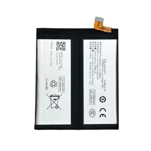 BA17 5100mAh 7.82V 2S Li-ion replacement battery for iQOO 12 Pro, front view on white background showing battery surface and connector flex cable
