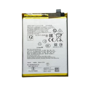 BLPA69 5500mAh 3.91V Li-ion replacement battery for OPPO K12x, front view on white background showing battery surface and connector flex cable