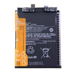 BM5H 5160mAh 3.87V Li-ion Polymer replacement battery for Xiaomi 12 Pro, front view on white background showing battery surface and connector flex cable