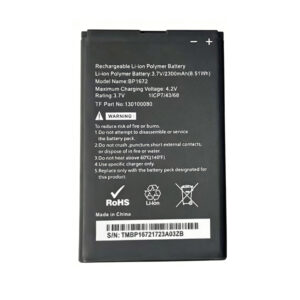 BP1672 2300mAh 3.7V Li-ion Polymer replacement battery for Moxee K779 hotspot router, front view on white background
