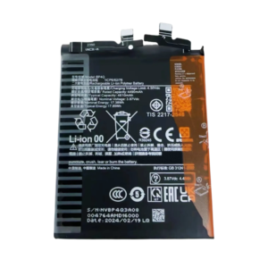 BP4Q 4610mAh 3.87V Li-ion Polymer replacement battery for Xiaomi 14, front view on white background showing battery surface and connector flex cable