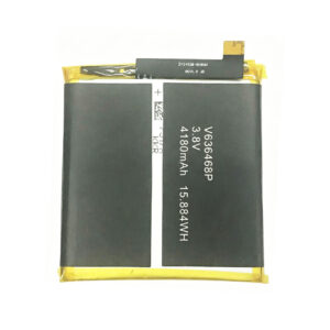 V636468P 4180mAh 3.8V Li-Polymer replacement battery for Blackview BV8000 and Blackview BV8000 Pro rugged phones, front view on white background showing battery surface and connector flex cable