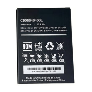 C906646400L 4000mAh 3.85V Li-ion replacement battery for BLU devices, front view on white background