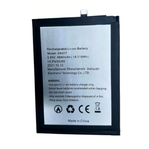 DK017 4680mAh 3.85V Li-ion replacement battery for Blackview A80 Pro, front view on white background showing battery surface and connector flex cable