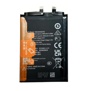 text HB426493EFW 4000mAh 3.87V Li-ion replacement battery for Huawei Nova 9 SE JLN-LX1, Nova 10 NCO-AL00, and Honor 50 SE JLH-AN00, front view on white background showing battery surface and connector flex cable