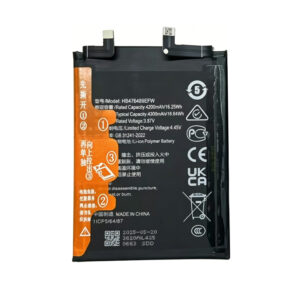 text HB476489EFW 4200mAh 3.87V Li-Polymer replacement battery for Honor 50 NAM-AL00, Honor 60 SE, Honor 60S, and Honor 80 SE GIA-AN00, front view on white background showing battery surface and connector flex cable