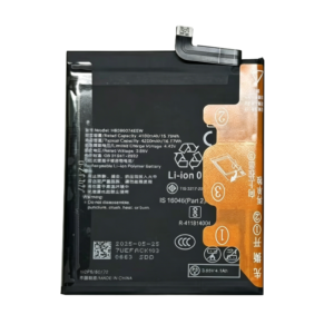 HB596074EEW 4200mAh 3.85V Li-Polymer replacement battery for Huawei P40 Pro and P40 Pro+, front view on white background showing battery surface and connector flex cable