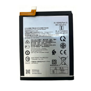 LC-620 3500mAh 3.85V Li-Polymer replacement battery for Nokia 7.2 TA-1196 and Nokia 6.2 TA-1198, front view on white background showing battery surface and connector flex cable