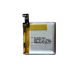 PL402120V 200mAh 3.8V Li-Polymer replacement battery for Amazfit Bip A1608, front view showing battery label with model number and specifications