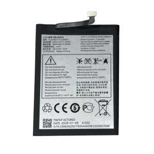 TLP038D7 4000mAh 3.85V Li-Polymer replacement battery for TCL 10L, TCL 20E, and Alcatel 1S 2020, front view on white background showing battery surface and connector flex cable
