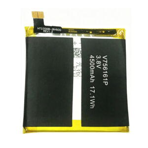 V756161P 4500mAh 3.8V Li-Ion replacement battery for Blackview BV6000 and Blackview BV6000S rugged phones, front view on white background showing battery surface and connector flex cable