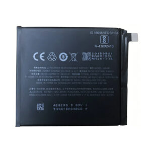 BA881 3000mAh 3.85V Li-ion Polymer replacement battery for Meizu 15 M881H, front view showing battery surface and small 2-pin connector