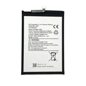BL-49ST 5000mAh 3.85V Li-ion Polymer replacement battery for TECNO SPARK 10 Pro KI5k and SPARK 10C, front view showing battery surface and small 2-pin connector