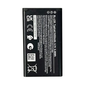 BL-L5H 1450mAh 3.7V Li-ion Polymer replacement battery for Nokia 105 4G TA-1553 and 110 4G, front view showing battery surface