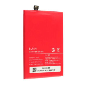 BLP571 3100mAh 3.8V Li-ion Polymer replacement battery for OnePlus One A0001, front view showing battery surface and small 2-pin connector