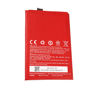 BLP597 3300mAh 3.8V Li-ion Polymer replacement battery for OnePlus 2 A2001, front view showing battery surface and small 2-pin connector