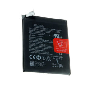 BLP761 4320mAh 3.87V Li-ion replacement battery for OnePlus 8 (IN2010/IN2013/IN2017/IN2019), front view showing battery label and connector flex cable