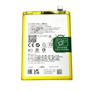 BLPA59 5000mAh 3.91V Li-ion Polymer replacement battery for OPPO Reno 12 and OPPO A3 Pro, front view on white background showing battery surface and connector flex cable