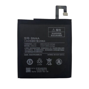 BM4A 4050mAh 3.85V Li-ion Polymer replacement battery for Xiaomi Redmi Pro, front view showing battery surface and small 2-pin connector