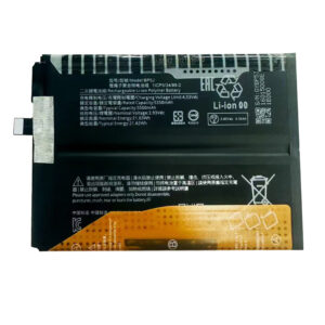 BP5J 5500mAh 3.93V Li-ion Polymer replacement battery for Xiaomi 15T, front view on white background showing battery surface and connector flex cable