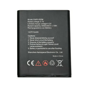 DWR-930M 3000mAh 3.7V Li-ion replacement battery for D-Link DWR-930M wireless router, front view on white background showing battery surface, connector and flex cable