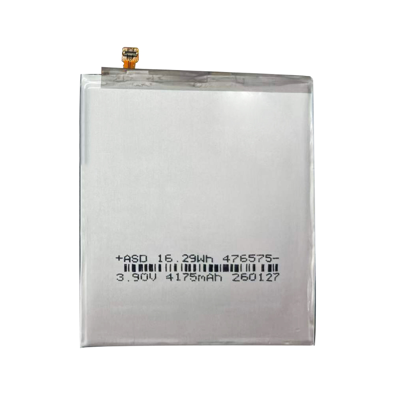 EB-BS942ABY 4300mAh 3.90V replacement battery for Samsung S26 S942, back view showing model number EB-BS942ABY, capacity 4300mAh, and voltage 3.90V on spec label