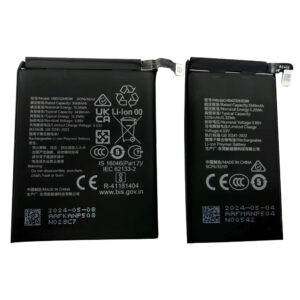 HB515269EIW and HB423261EIW dual-cell battery set for Honor Magic V Flip, side-by-side front view on white background showing main battery HB515269EIW left and secondary battery HB423261EIW right with connector flex cables