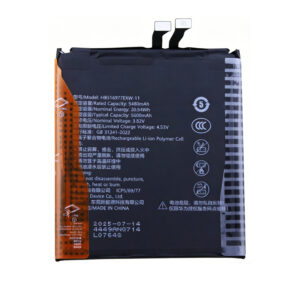 HB516977EXW-11 5600mAh 3.82V Li-ion Polymer replacement battery for Huawei Pura 80 HED-AL00, front view on white background showing battery surface and connector flex cable