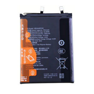 HB546889EIW 7200mAh 3.82V Li-ion Polymer replacement battery for Honor 400 DNN-AN00, front view on white background showing battery surface and connector flex cable