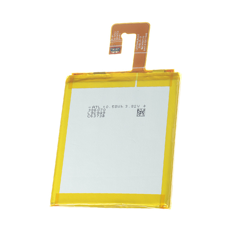 L18D1P31 2750mAh 3.82V replacement battery for Lenovo Tab E7 TB-7104F, back view showing model number L18D1P31, capacity 2750mAh, and voltage 3.82V on spec label