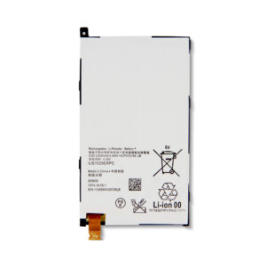 LIS1529ERPC 3000mAh 3.8V Li-ion Polymer replacement battery for Sony Xperia Z1 Compact D5503, front view showing battery surface and small 2-pin connector