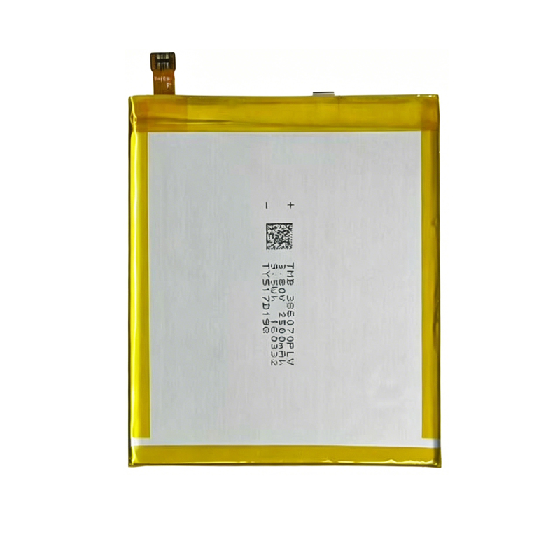 Li3825T43P3h736037 2500mAh 3.8V replacement battery for ZTE Blade A2 and V7 lite, back view showing model number Li3825T43P3h736037, capacity 2500mAh, and voltage 3.8V on spec label