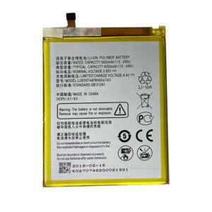 Li3939t44p8h856743 4000mAh 3.85V Li-ion Polymer replacement battery for ZTE Blade A6 Max A0605, front view showing battery surface and small 2-pin connector
