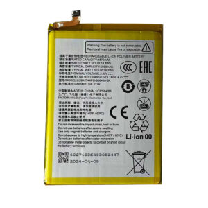 Li3949T44P8h906450-5A 5000mAh 3.85V Li-ion Polymer replacement battery for ZTE v41 Smart and A72, front view showing battery surface and small 2-pin connector