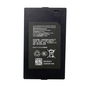 MS3602 5000mAh 7.5V Li-ion Polymer replacement battery for smart locks compatible with BL3601 PB3601 PB3602 PB3603, front view showing battery surface and connector
