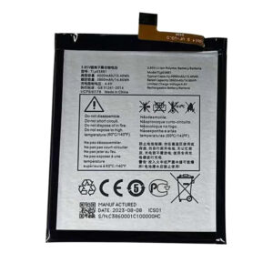 TLp038B1 TLp038BC 4000mAh 3.85V Li-Polymer replacement battery for Alcatel 3V 5032W, A7 5090Y, and 7071D, front view showing battery label and connector flex cable