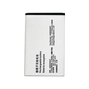 AB0800EWMT 800mAh 3.7V Li-ion Polymer replacement battery for PHILIPS E130, E105, and E1500, front view showing battery surface and small 2-pin connector