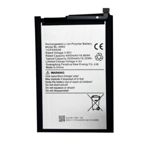 BL-49NV 5000mAh 3.85V Li-ion Polymer replacement battery for VILLAON V40 and V40S, front view showing battery surface and small 2-pin connector