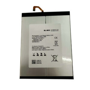 BL-M02 8200mAh 3.80V Li-ion Polymer replacement battery for LG G Pad 5 LM-T600, front view showing battery surface and small 2-pin connector