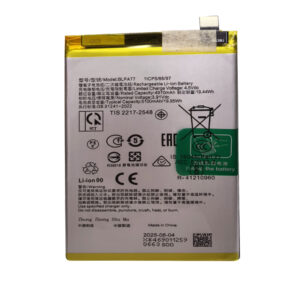 BLPA77 5100mAh 3.91V Li-ion Polymer replacement battery for OPPO A3X, A3 Energy, A3i 5G, and A3 PRO 5G, front view showing battery surface and small 2-pin connector