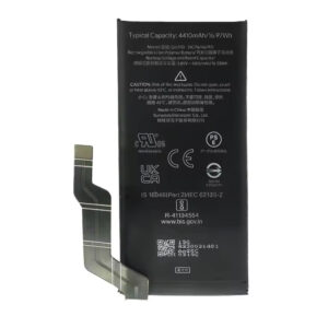 GLU7G 4410mAh 3.85V Li-ion Polymer replacement battery for Google Pixel 6A 5G GX7AS, GB62Z, and G1AZG, front view showing battery surface and small 2-pin connector