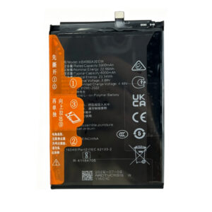 HB4966A2EGW 6000mAh 3.89V Li-ion Polymer replacement battery for Honor X7B, Play 50 Plus, Play 60 Plus, Play 8T, and Play 9T, front view showing battery surface and small 2-pin connector