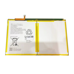 HE404 6680mAh 3.85V Li-ion Polymer replacement battery for Sharp dtab series tablets, front view showing battery surface and small 2-pin connector