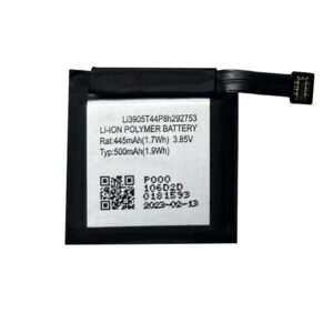 Li3905T44P8h292753 500mAh 3.85V Li-ion Polymer replacement battery for ZTE Smart Watch, front view showing battery surface and small 2-pin connector