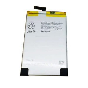 UBATIA278AFN1 2400mAh 3.8V Li-ion Polymer replacement battery for Sharp SHV38 and 603SH AQUOS mini, front view showing battery surface and small 2-pin connector