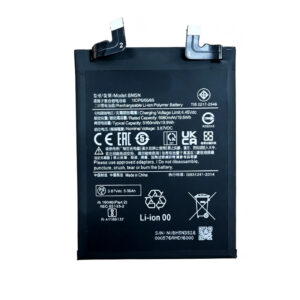BM5N 5160mAh 3.87V Li-ion Polymer replacement battery for POCO F5 Pro, front view showing battery surface and small 2-pin connector
