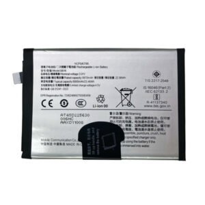 BB16 6000mAh 3.91V Li-ion Polymer replacement battery for Vivo Y29T, T4 Lite 5G, and Y55S, front view showing battery surface and small 2-pin connector